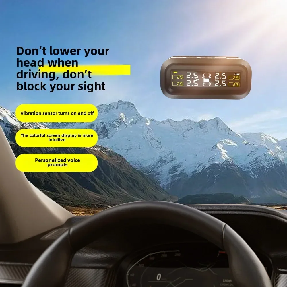 Monitoraggio della pressione dei pneumatici Monitor dei pneumatici automobilistici Alimentatore wireless solare Pressione dei pneumatici TPMS esterna integrata - immagine 4
