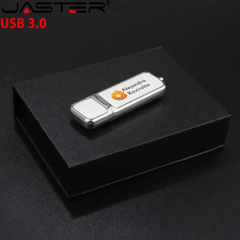 Couro Usb 3.0 Flash Drive Logotipo Impresso Personalizado Gratuito Memory Stick de Alta Velocidade Criativo Birthday Gift Box 128gb - Imagem 5