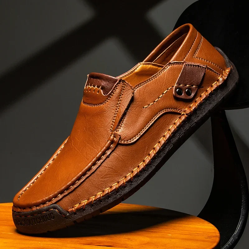 Herren Slip on Loafers Atmungsaktive Lederschuhe Fashion Herren Slip on Loafers Atmungsaktive Lederschuhe Fashion