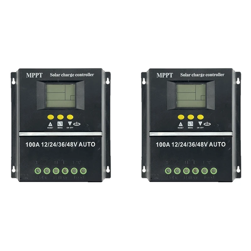 

ABSF 2X PWM 100A 12V 24V 36V 48V AUTO Solar Panel Charge Controller Solar PV Battery Charger With LCD MPPT Solar Controller