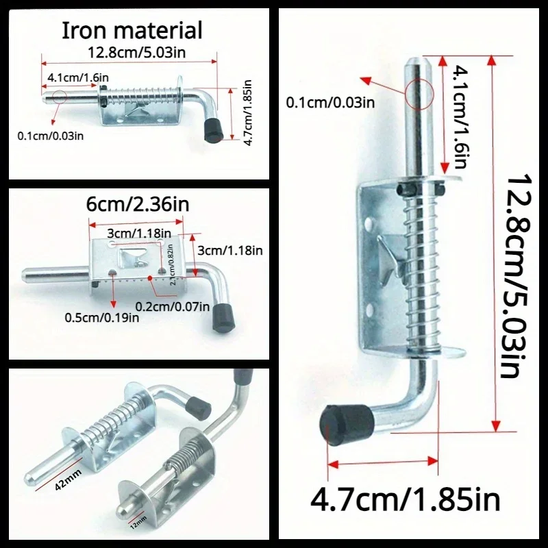 1pc Cabinet And Multi-purpose Trailer Door Spring Pin Latch Assembly For Door door latch