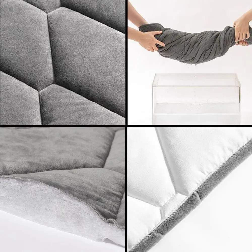 Simple Velvet Quilted Bed Head Cover Thickened Solid Color Bed Back Protector Cover Soft Dustproof Bedside Cover for Home Decor