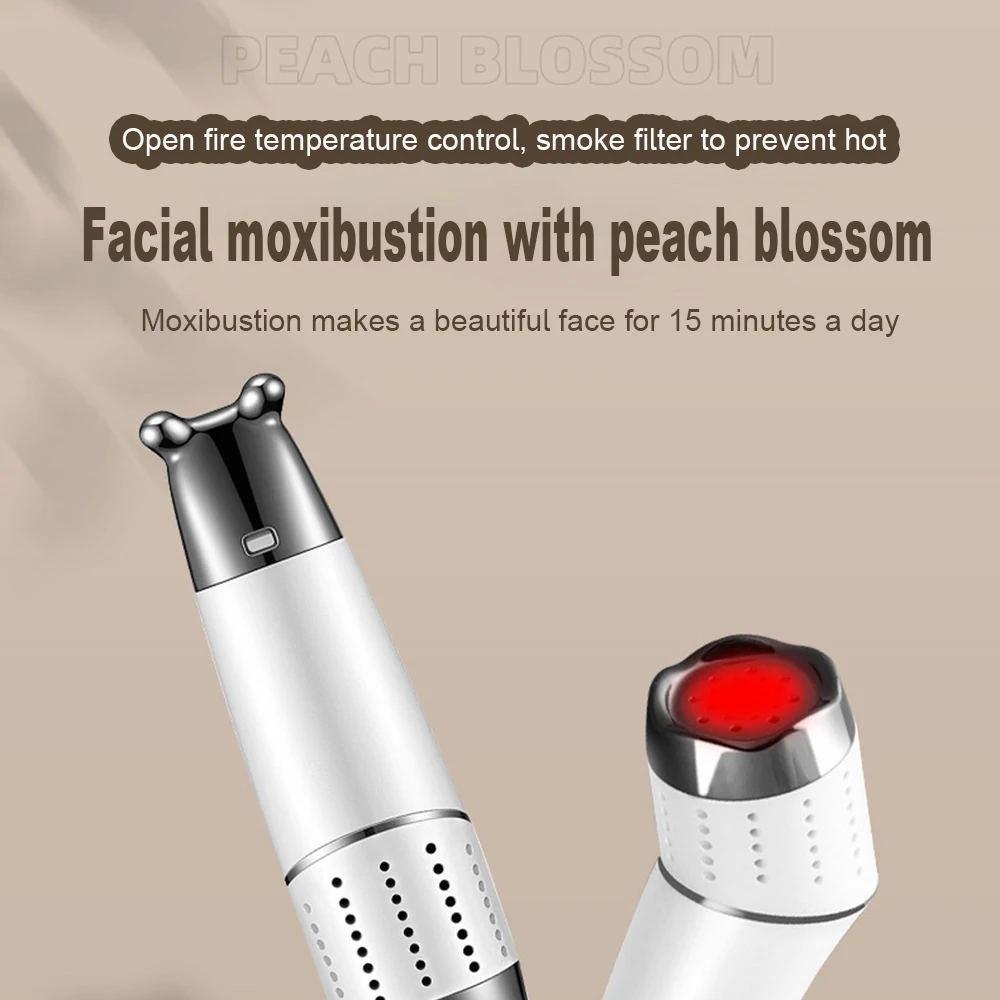 Facial Beauty Massage Device Warm Body Massage Meridian Relieve Pain Face Lift Scraping Board Accessory Moxibustion Instrument