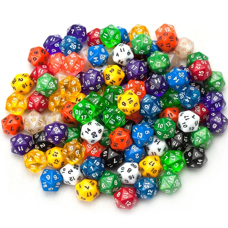 10PCS Board Games For Adults Kids 20 Sided Polyhedra Dice Math Games Help Parent Child Toy Juegos De Mesas Para Toda La Familia