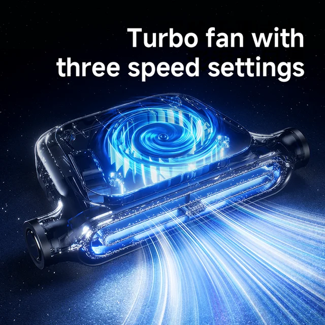 USB Car Seat Cooling Fan 3 Speed Settings Adjustable Automotive Front and Rear Seat Fan for All Cars Jeep Van Truck 2