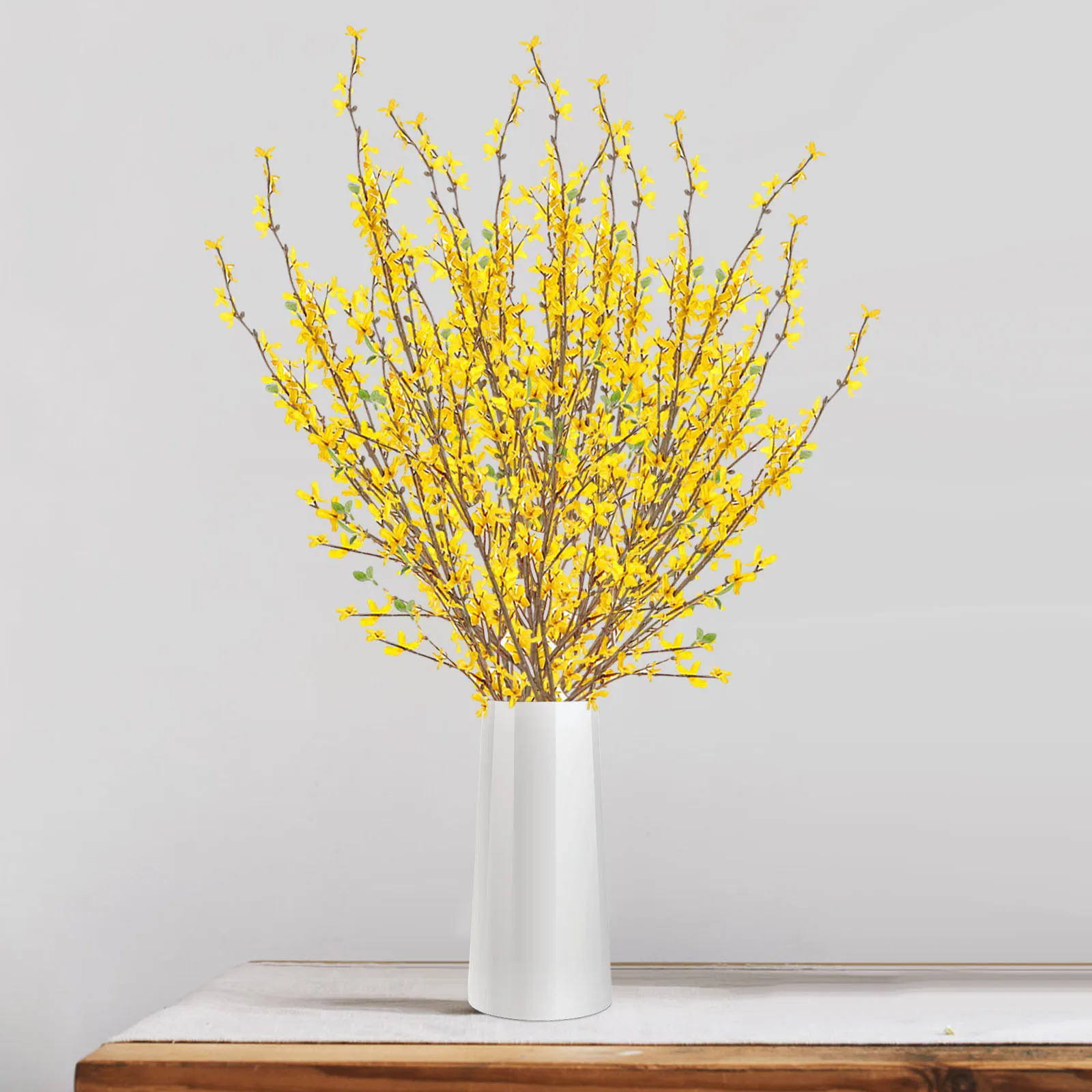 

Simulation Winter Jasmine Flowers Yellow Takaeda Table Ornaments Nordic Style For Festival Party Home Room Decoration
