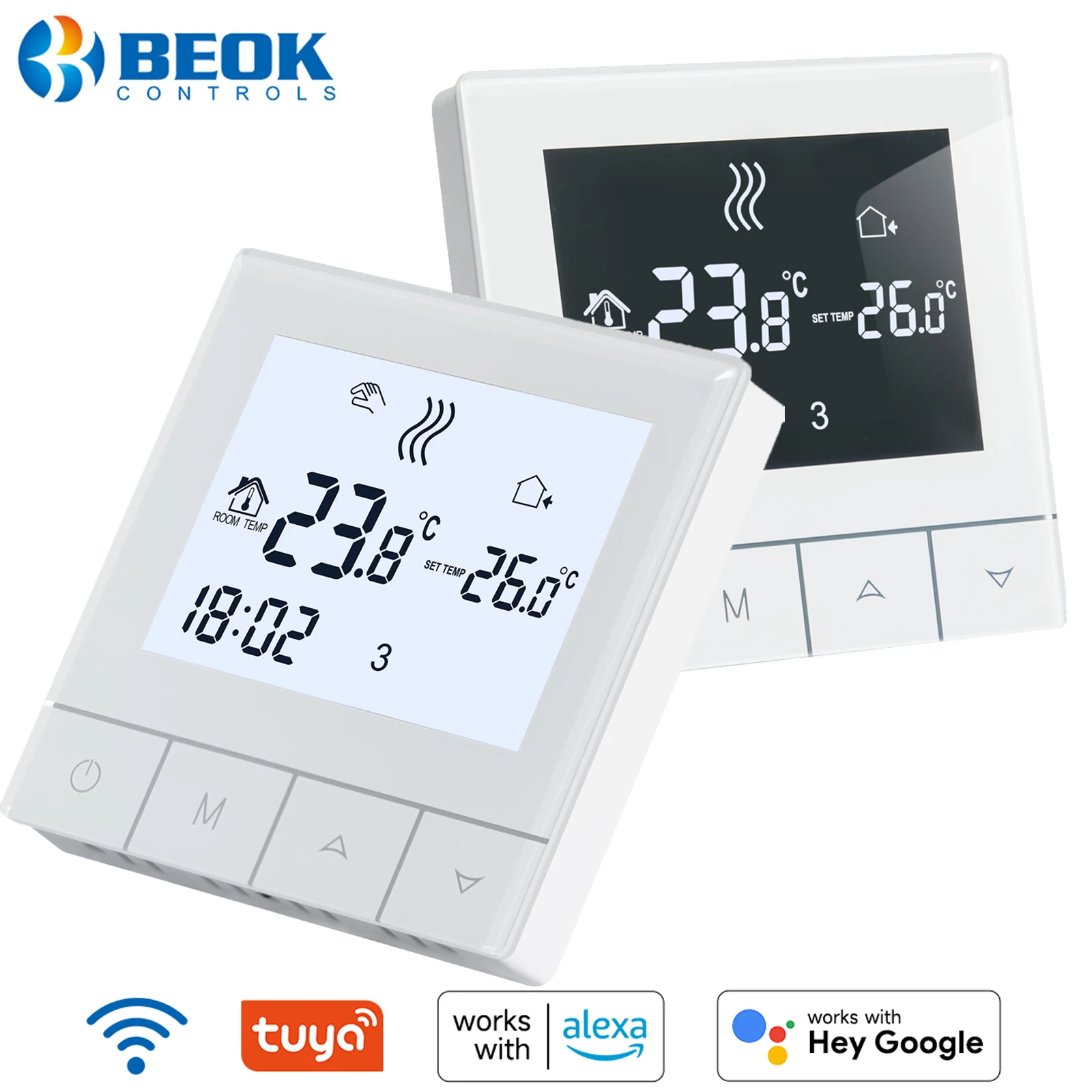 

Beok Smart Life Умный термостат с Wi-Fi для электрического подогрева пола, газового бойлера и привода, регулятор температуры Tuya Alexa