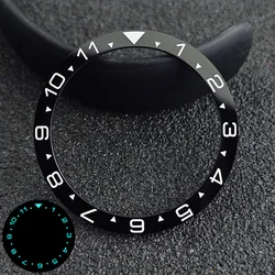 Blue Luminous Flat Ceramic Bezel Insert for Watches - Watch Accessory (22 Luminous bezel)