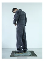BOB DONG Motorcycle Coveralls Herringbone Long Sleeve Mechanic Garage Jumpsuit 1