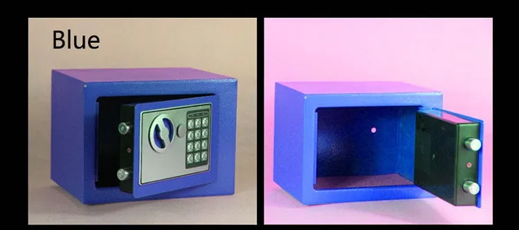 Small Digital Safe Steel Money Room Safe with Key for Safe Storage of Money, Jewelry or Documents Fireproof Money Holder