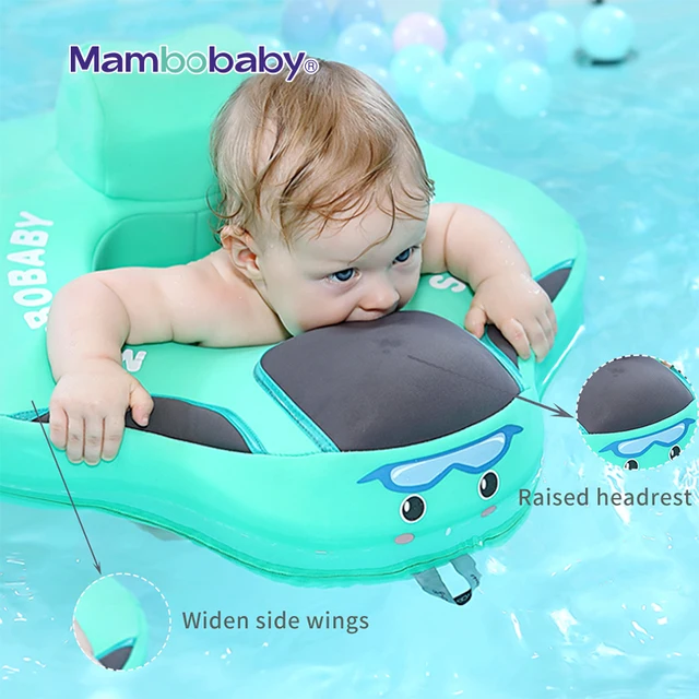 mambobaby Baby float with Seat large swimming ring for infant No Inflation pool accessories 6-18-24 months Pool game toys 3