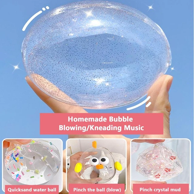 Nano Glitter Bubble Blowing, cinta adhesiva de doble cara fuerte para  manualidades DIY, Pinch Toy, fabricación de bolas adhesivas transparentes  reutilizables - AliExpress