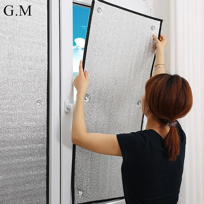 

Double Aluminium Bubble Insulation Film,Blackout Window Film,Glass Window Reflective Privacy Films Home Sunshade Protector Pad