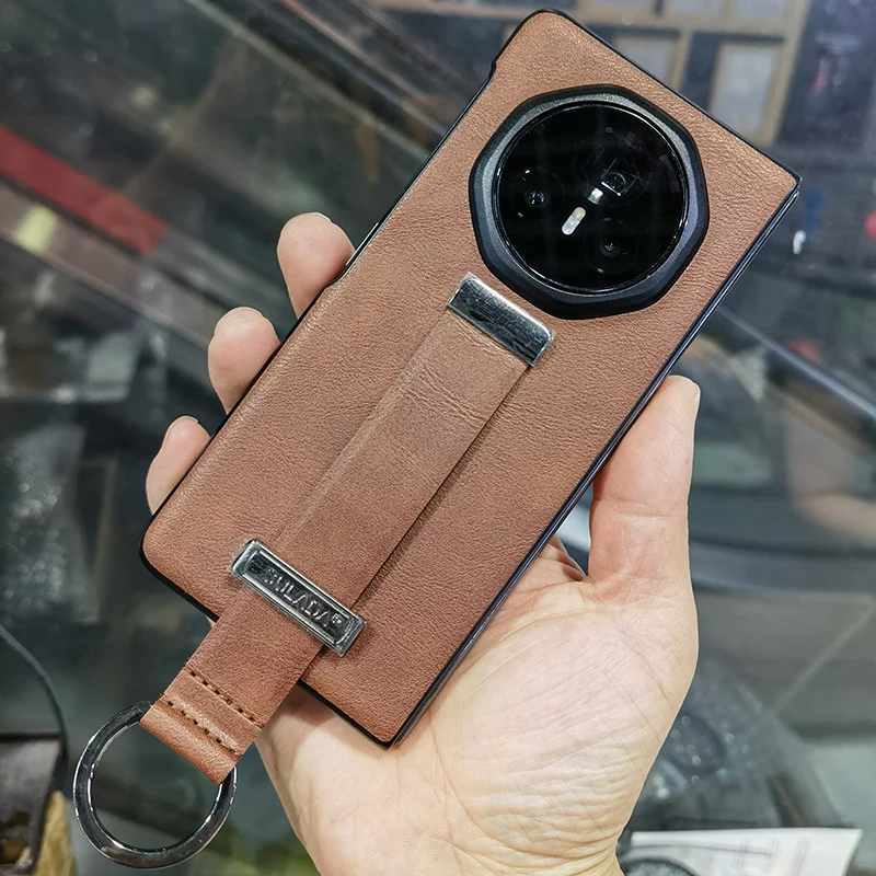 Finger Hand Grip Band Belt Strap Case For Samsung Galaxy Z Fold6 Fold5 Fold4 Fold 6 5 4 Business PU Leather Protector Shell | Gaffar India