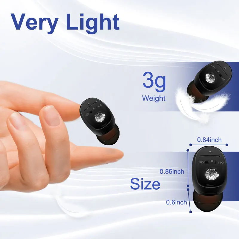 Invisible Hearing Aid Rechargeable Hearing Aids Wireless Sound Amplifier For Elderly With Charger Box High Power Ear Care Aid 3