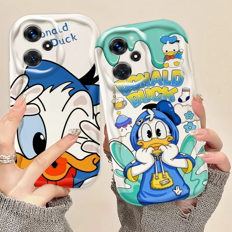 Disney Donald Duck Cute For Xiaomi Redmi Note 13 12 12S 11S 11 10 9 8 10A 9C 9T Pro Plus 5G Wave Oil Soft Phone Case
