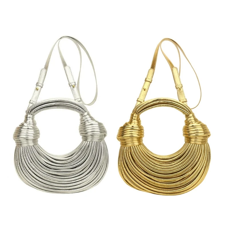 

2023 New Knotted Woven Handbag, Shoulder Bag Clutch Purse for Women, Handwoven Clutch Purse Women's Satchel Bag Evening Bag