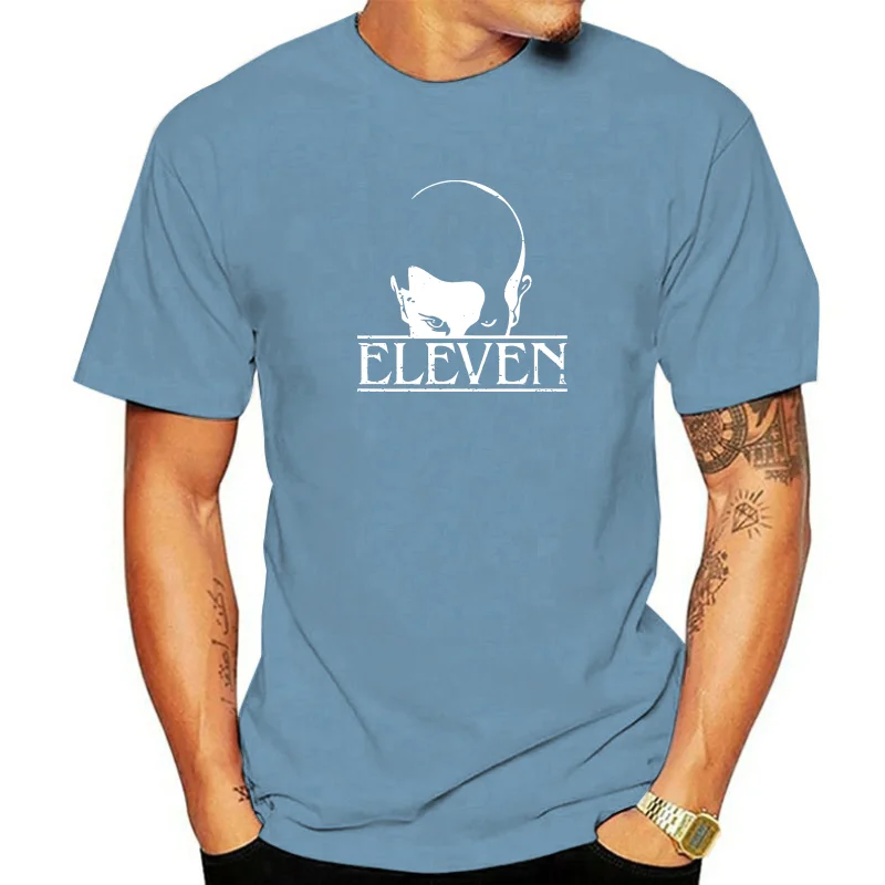 thumbnail image 1 of Camiseta negra de estilo extraño para hombre, talla S-6XL, con temática de cultura pop, Things Eleven Cosplay, 1 of 5