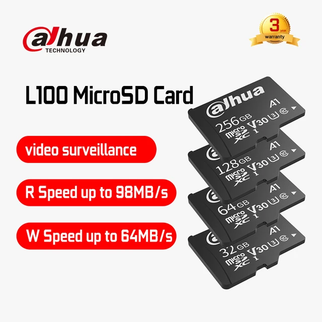 Cartão de Memória Micro SD 64G U3 V30 Dahua DHI-TF-C100/64GB