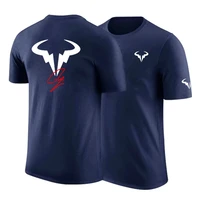 Rafael Nadal joueur de tennis hommes marque coton haute qualité impression ordinaire à manches courtes T-Shirt couleur unie décontracté hauts 6