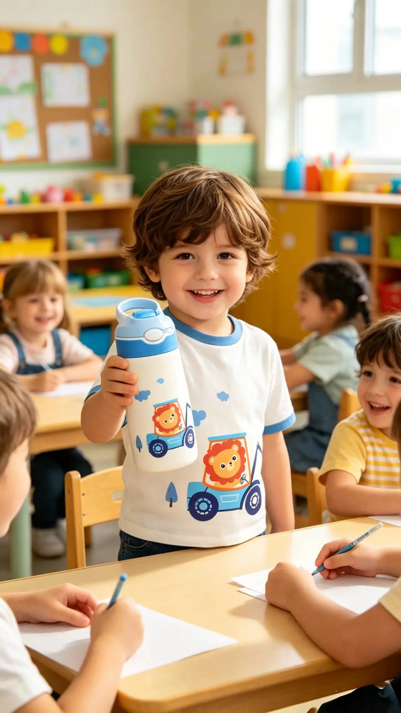 Children's 14oz Insulated Stainless Steel Water Bottle with Straw - BPA-Free
