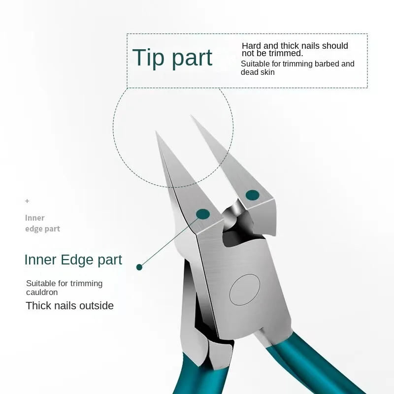 Toe Nail Clipper Nail Clippers Cuticle Nipper Nail Cutter Ingrown Toenail Scissors Dead Skin Removal Stainless Steel Pedicure Tool