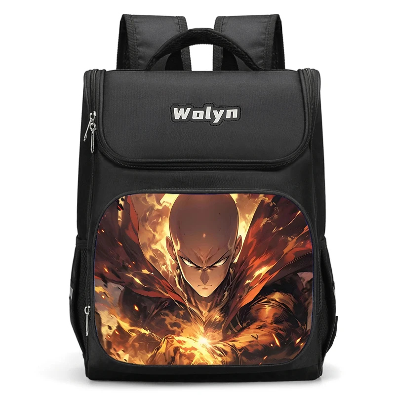 Large Child Anime One Punchs Man Backpack Boy Girls School Bag For Men Women Traveling Backpack Durable and Multi Compartmen 4
