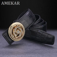 

New fashion vortex rotate round buckle belt men luxury famous brand genuine leather designer High Quality ceinture homme Q9