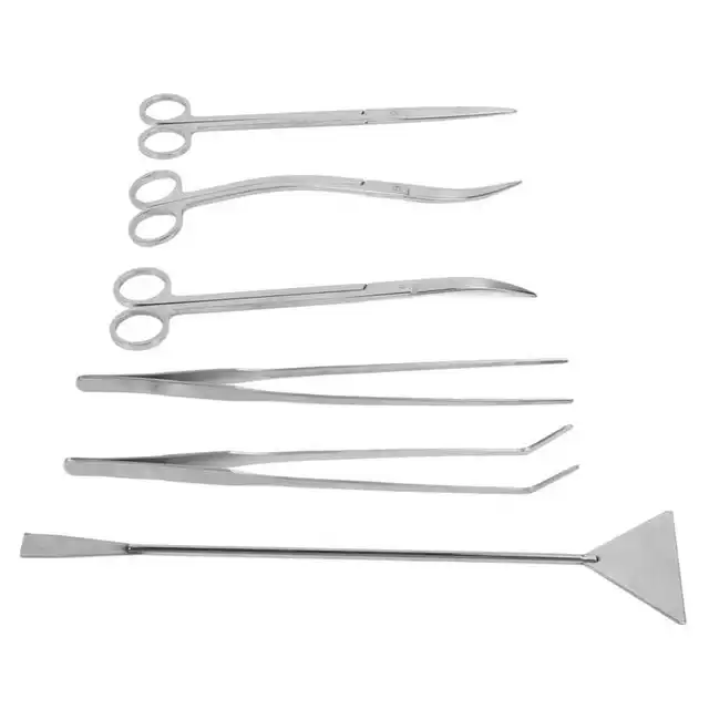 Akvárium Olló Növényi Szerszámok Akváriumszerszámok Rozsdamentes Acél A Halak Tartályához - Image 6