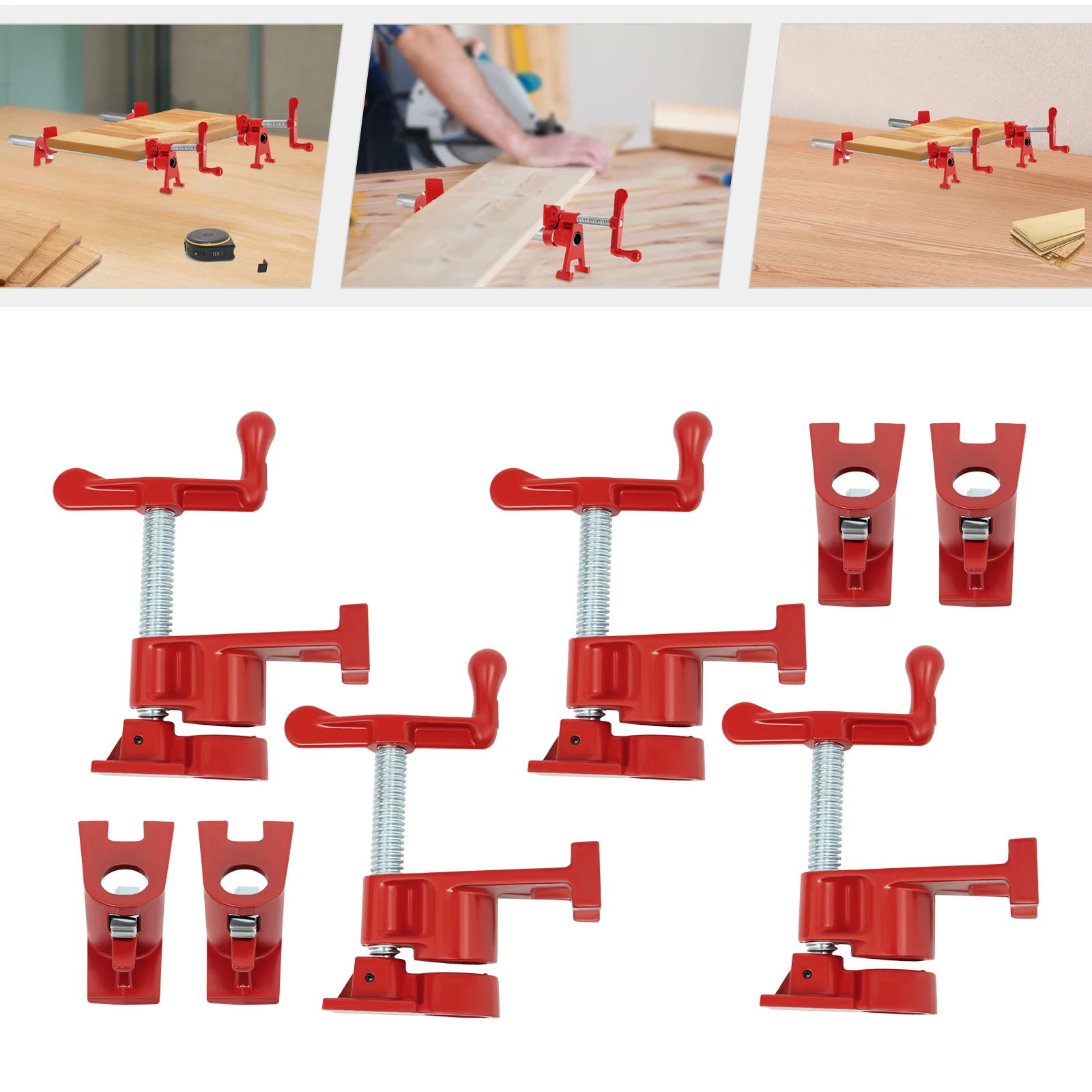 Colliers De Serrage à Vis Pour Tuyaux 3/4" – 4 Jeux – Pince à Bois, Base Large En Fonte