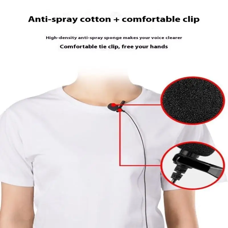 휴대폰, 라이브 비디오, SLR 카메라용 라발리에 마이크 ? 노이즈 캔슬링 마이크로 노래방, 인터뷰 및 방송용