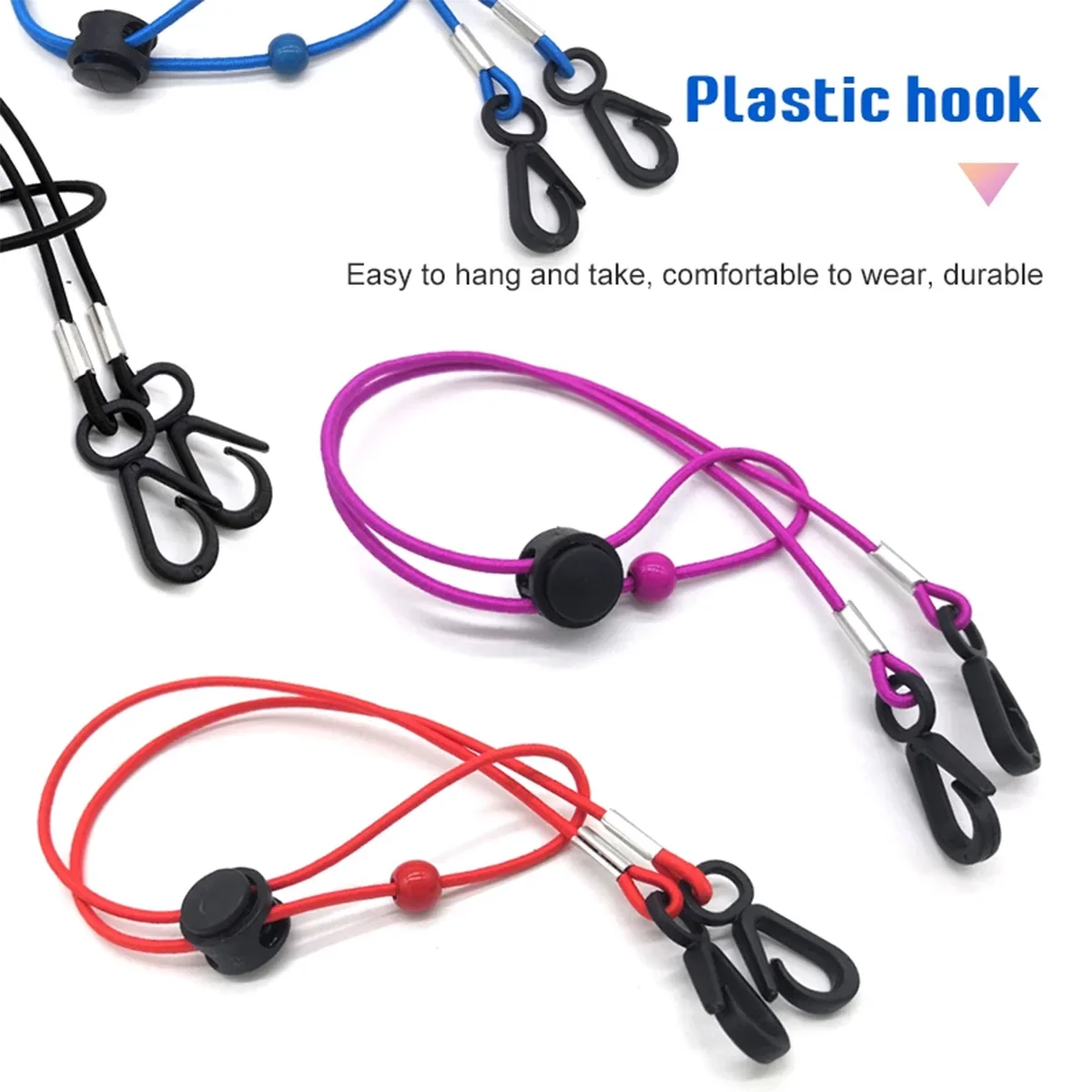 60cm Adjustable Phone Lanyard Anti-lost Lanyard Strap Detachable Colorful Neck Cord Phone Safety Tether Keychain Chain Rope