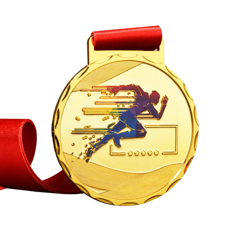 Medaglia di maratona in metallo, personalizzazione creativa, souvenir da competizione di corsa, un premio, decorazione da appendere al collo, 1 pezzo - immagine 5
