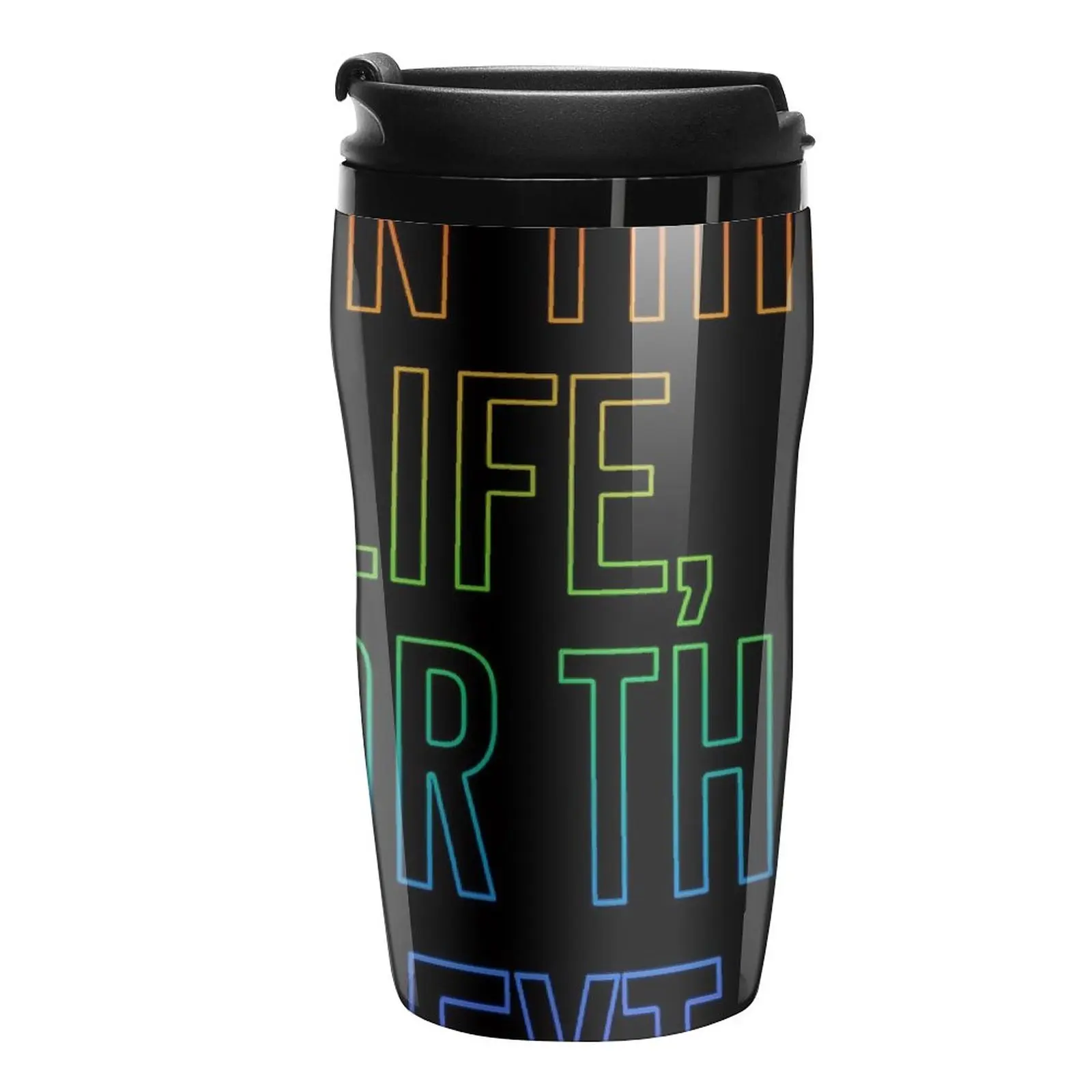 

New In this life or the next (rainbow outline text) - Warrior Nun Travel Coffee Mug Game Coffee Cups Large Coffee Cups