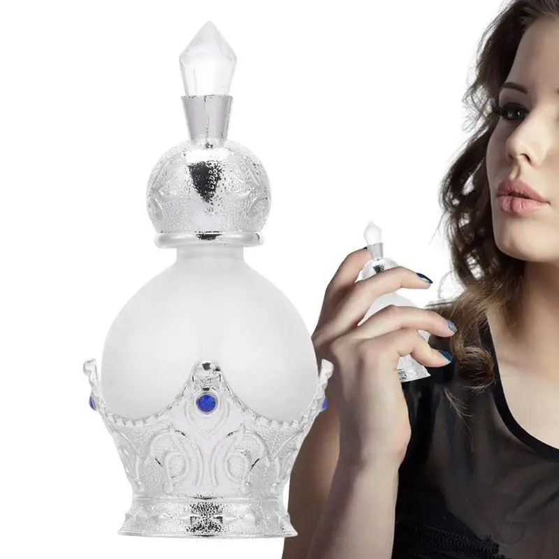 

Crystal Glass Perfume Bottle Decorative Fancy Crystal Perfume Decanter Empty Refillable Glass Dropper Bottle For Home Travel Lad