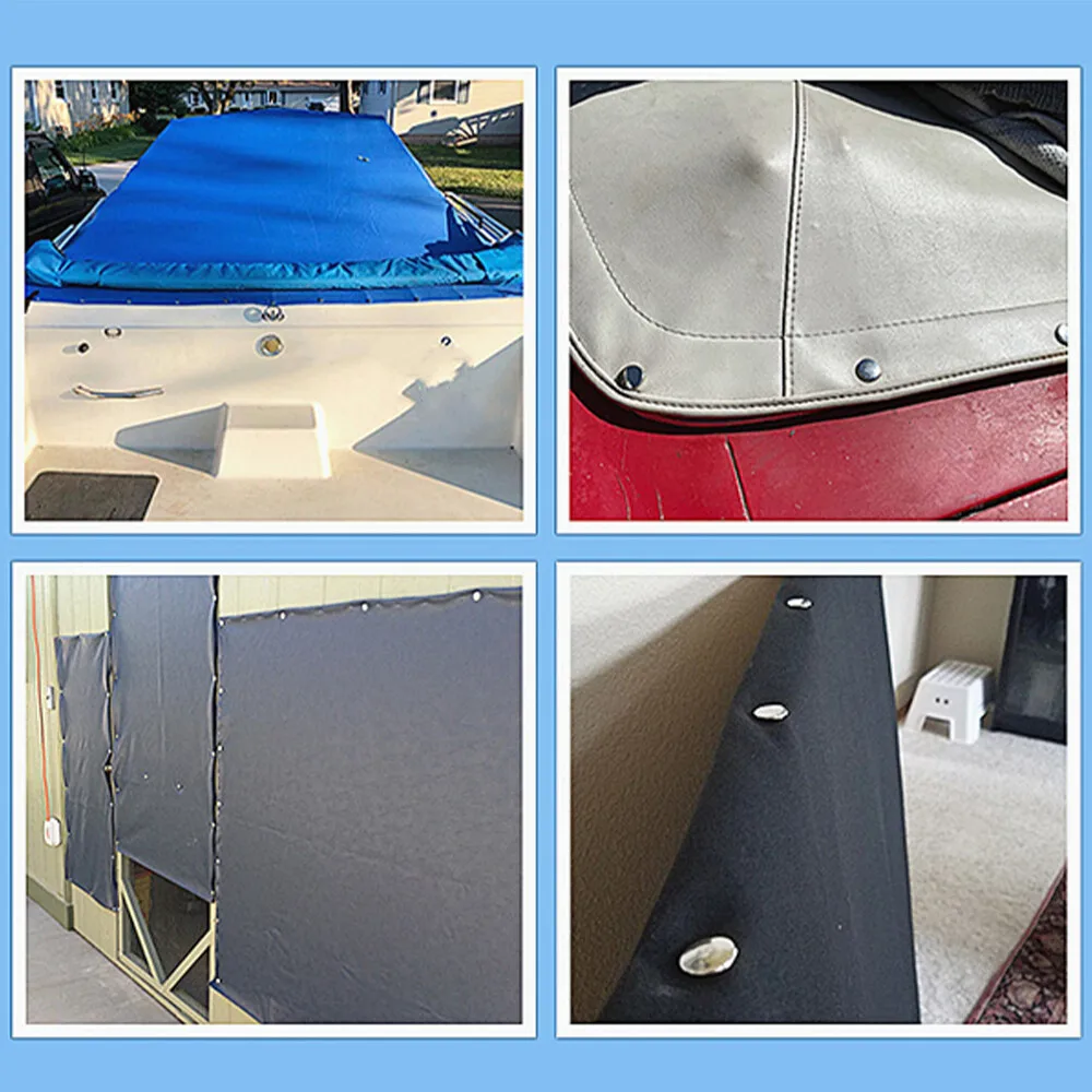 30-90PCS 스테인레스 스틸 나사 4 in 1 버클 15MM 개인 항공기 텐트 보트 캔버스 나사 소켓 DIY 버튼 나사