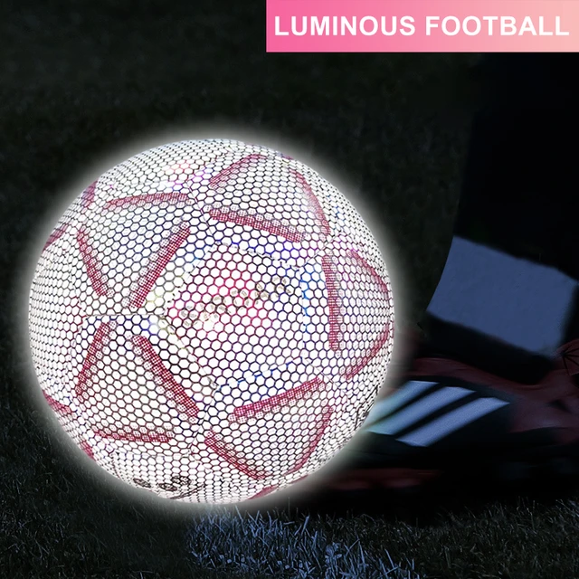 Durable Reflective Football Lightweight TPU Lightup Soccer Ball Soccer  Gifts For Teens Adults Boys And Girls No Battery Required - AliExpress