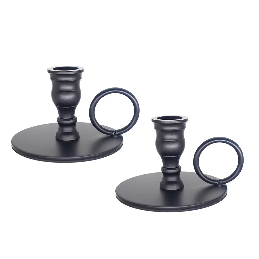 

2Pcs Simple Handheld Candlestick Creative Holder Home Table Stand