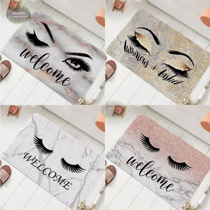 

Eyelash Decorative Anti-slip Fasion Bath Carpet Bathroom Kitchen Confortable Bedroom Floor Mats Indoor Soft Entrance Doormat