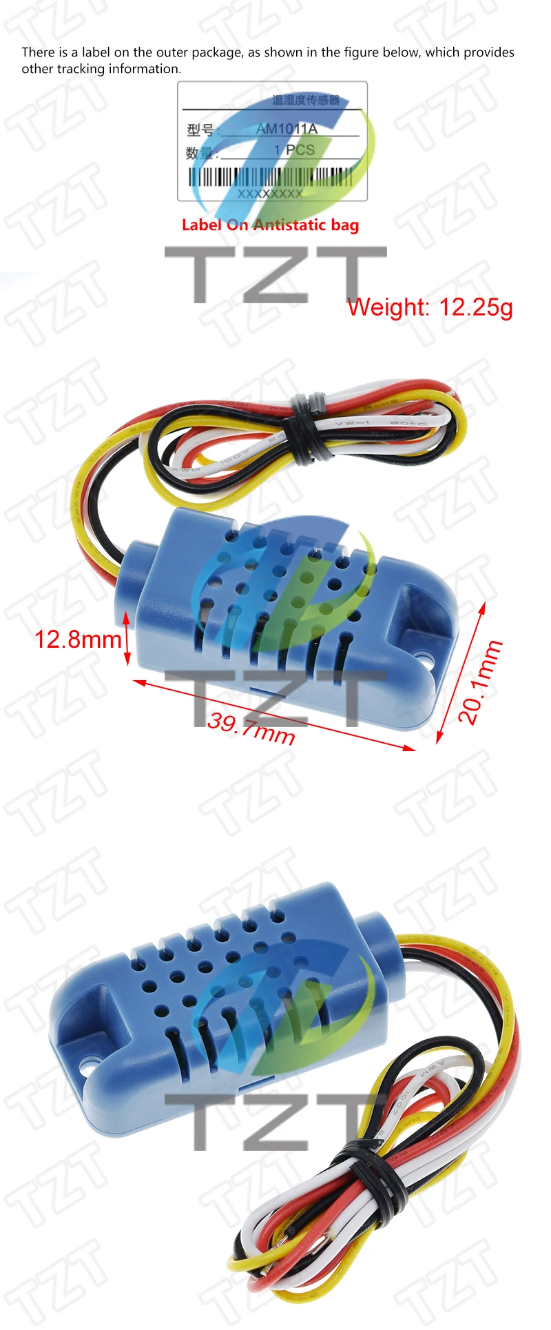 1/2/5 Stück AM1011A Analoges Temperatur- und Feuchtigkeitssensormodul Kapazitives Modul Analoger Spannungssignalausgang für Arduino – Detail 5