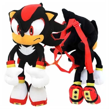 Classic Game Character Black Shadow 55CM Plush Backpack  Anime Silver Doll Children’s Comfort Toy Birthday Christmas Gift