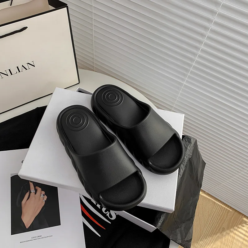 Summer candy color air cushion indoor home slippers women non-slip men's soft soles eva thick couples treading on sandals