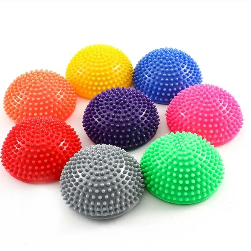 Newly Inflatable Half Sphere Yoga Balls PVC Massage Fitball Exercises Trainer Balancing Ball For Gym Pilates Sport Fitness