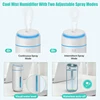 Small Cool Mist Humidifiers For Bedroom Tiny Home Room Humidifier USB 400ML Travel Mini Portable Personal Desk Car Air Humidifie 3