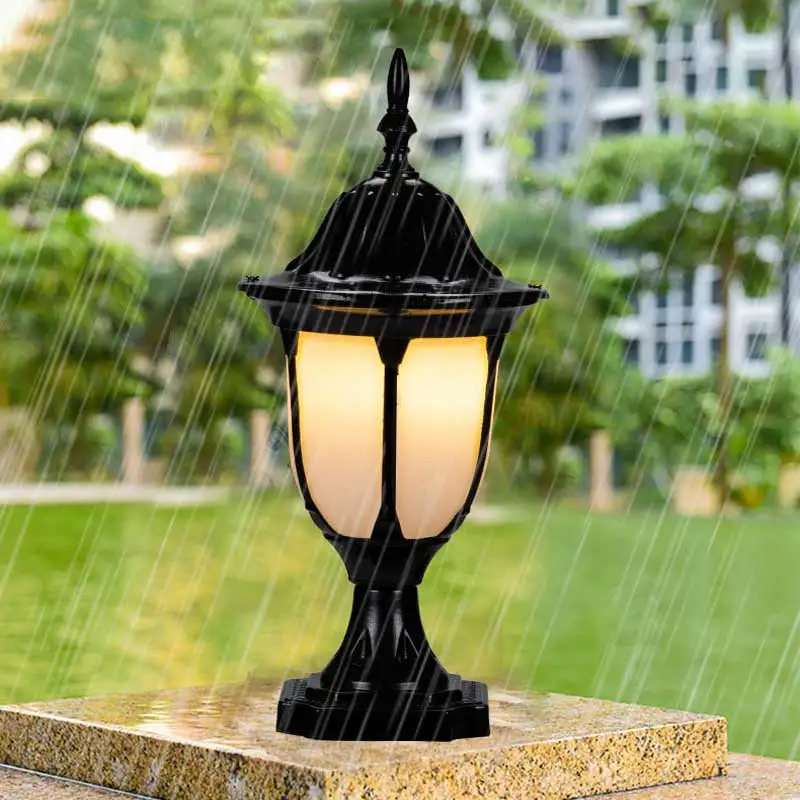 Die-Casting Aluminum Column Head Lamp Waterproof Outdoor European Style Courtyard Column Head Lamp Fence Post Lamp