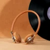 ROSESELSA Distant Mountain Headphone 40mm Diaphragm Driver Wired Classic Retro HIFI Headset Coaxial CNC Lambskin Headband 5