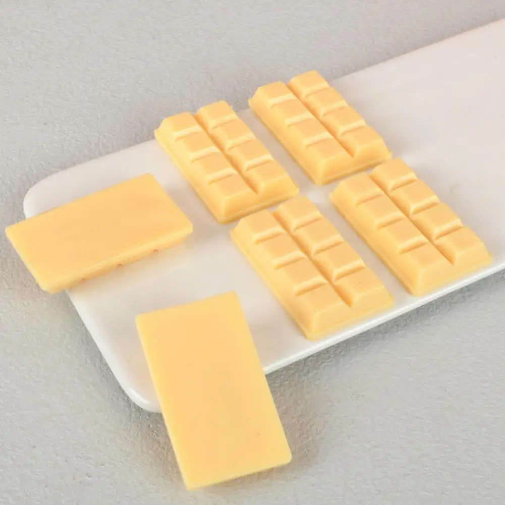 6*3.5cm 8 Grids Simulated Chocolate Model Lifelike Decorations For Parties Weddings Christmas Fake Chocolates Stick Ornaments