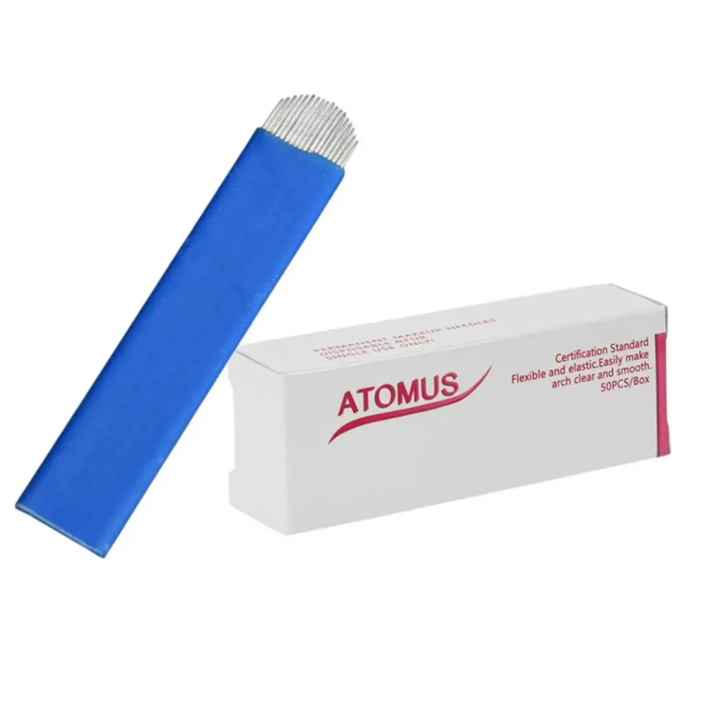 

50 шт., иглы для перманентного макияжа бровей