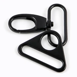 Versatile Metal Swivel Clasp Snap Hooks for DIY Crafts and Accessories (Black)