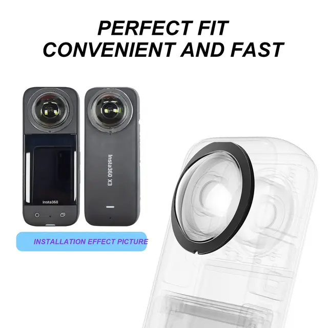 Insta360 X3 HUAYUWA Protezione Per Lenti Adesive Per Fotocamera Compatibile Insta 360 X3 - Foto 2